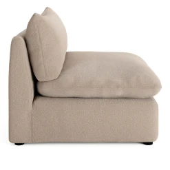 Leigh 39.5" Armless Chair Module - Sandstone Wool Bouclé