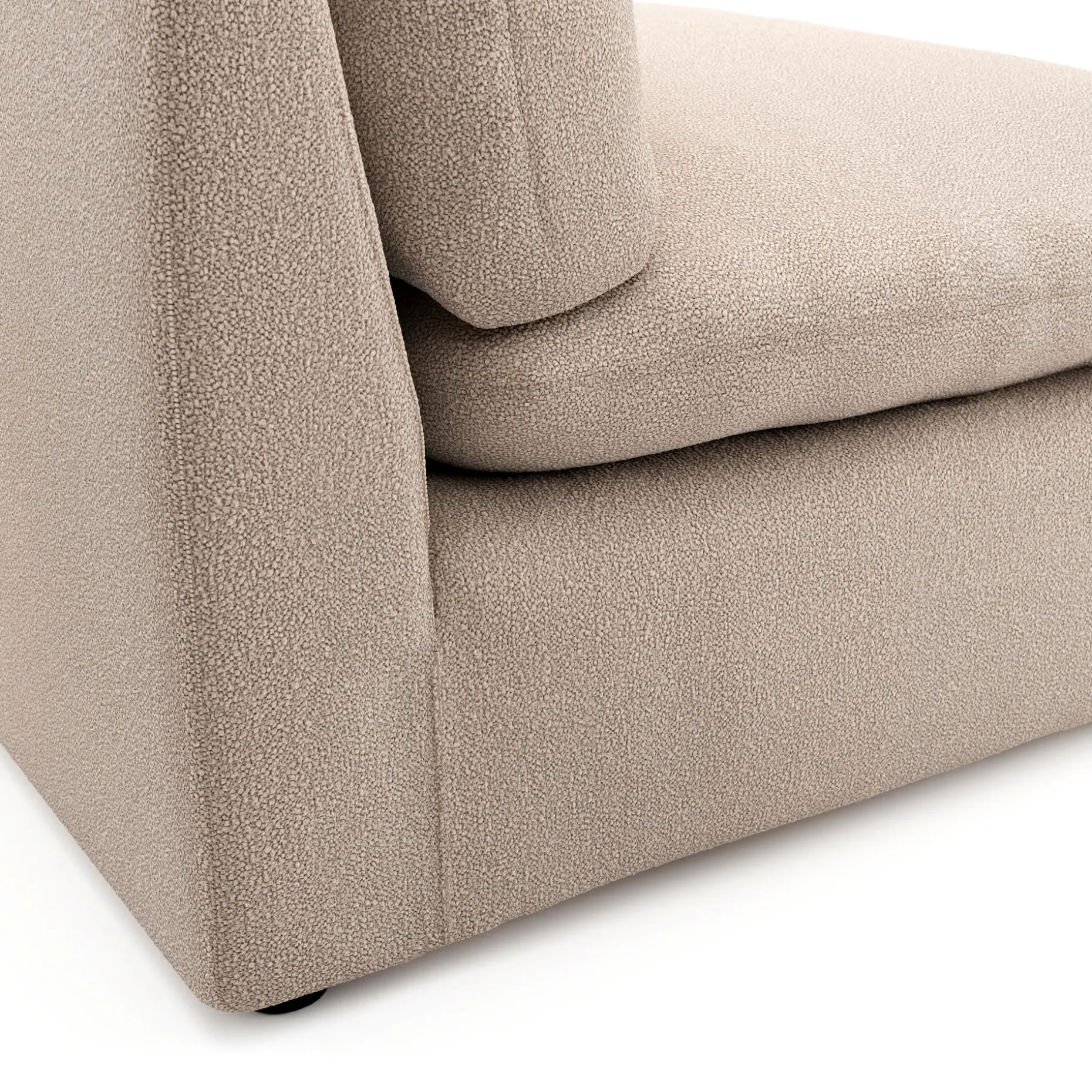 Leigh 39.5" Armless Chair Module - Sandstone Wool Bouclé