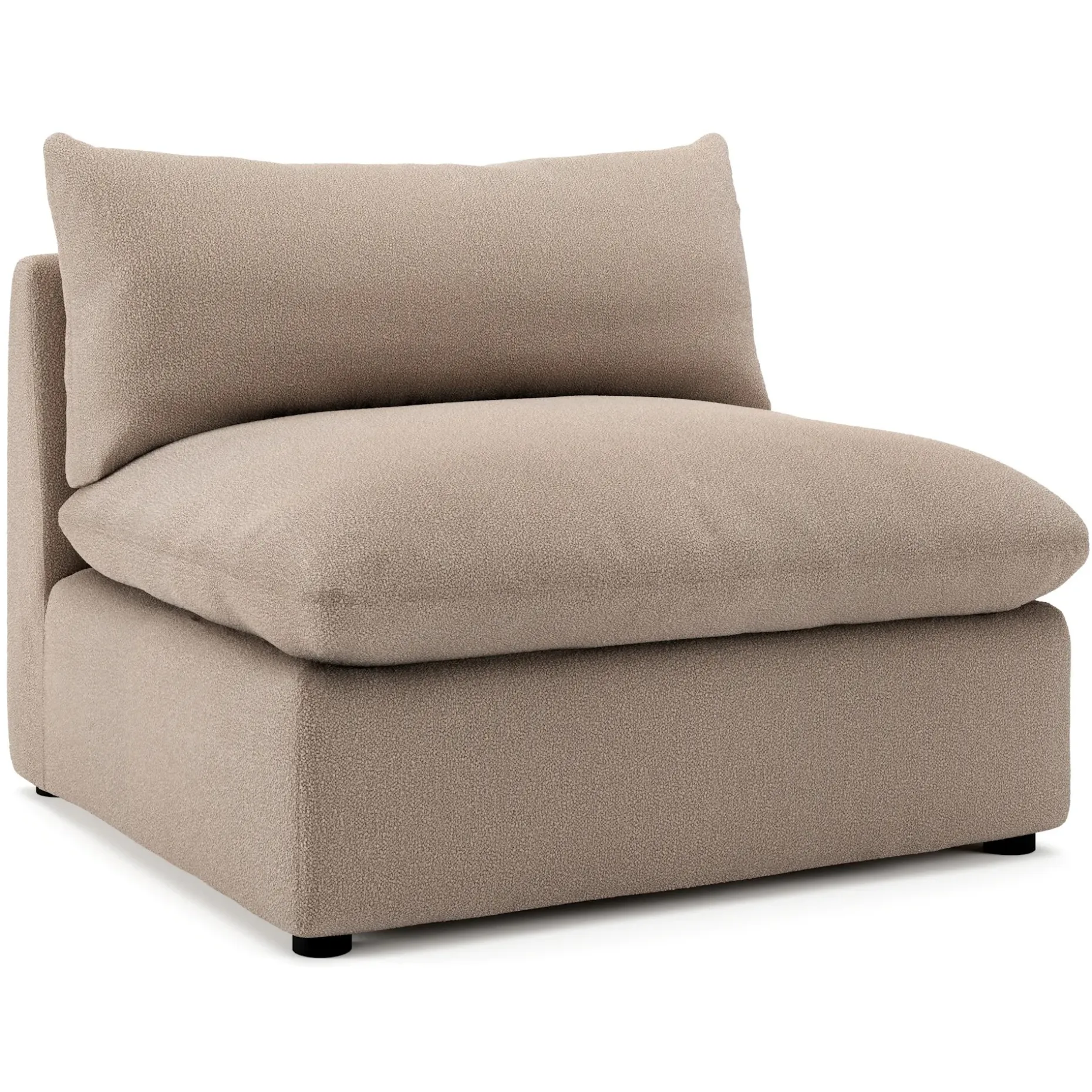 Leigh 39.5" Armless Chair Module - Sandstone Wool Bouclé