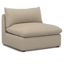 Leigh 39.5" Armless Chair Module - Silver Taupe