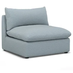 Leigh 39.5" Armless Chair Module - Silver Light Blue