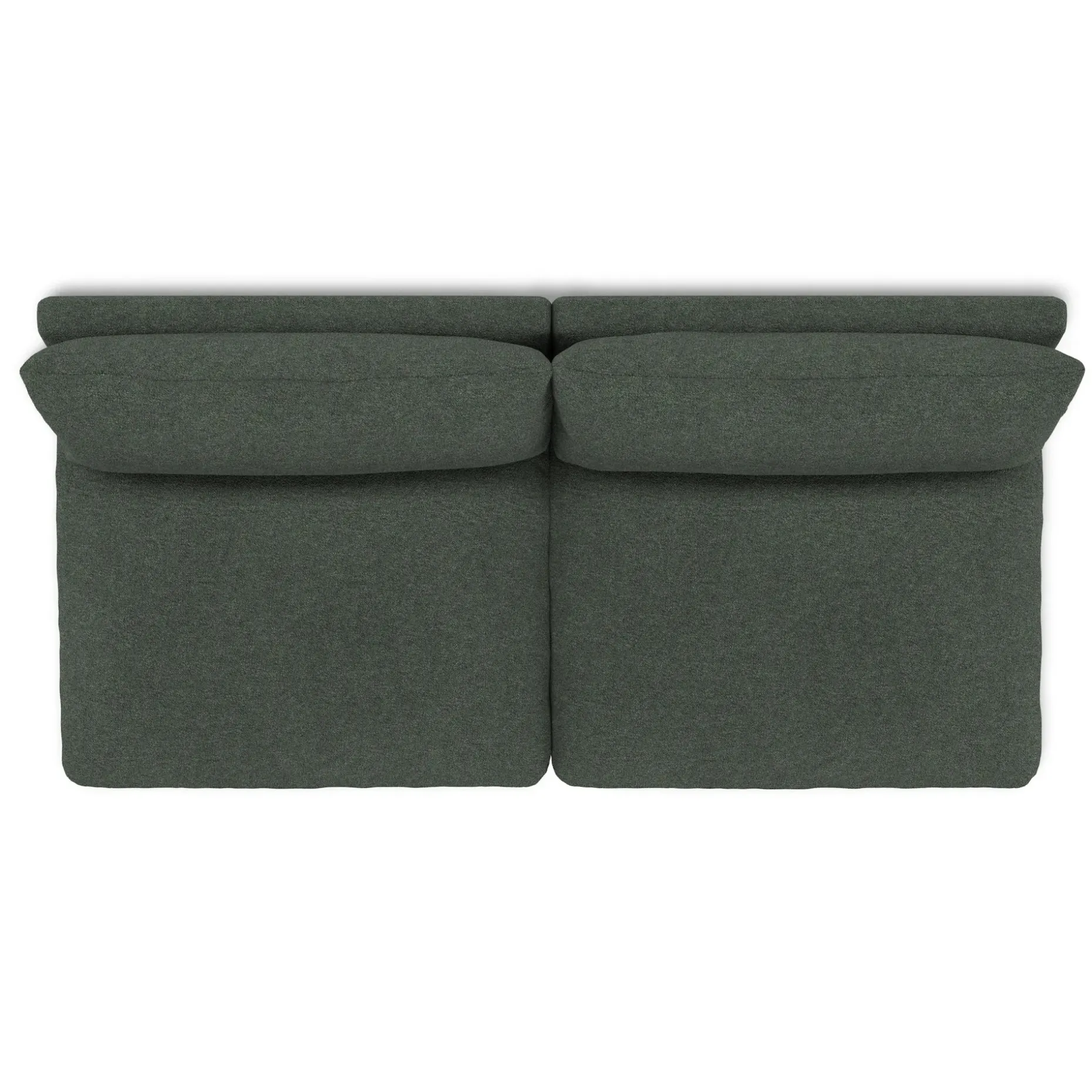 Leigh 79" Armless Modular Sofa - Green Wool Bouclé