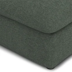 Leigh 118" Armless Modular Sofa - Green Wool Bouclé