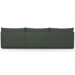 Leigh 118" Armless Modular Sofa - Green Wool Bouclé