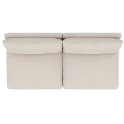 Leigh 79" Armless Modular Sofa - Ivory Wool Bouclé