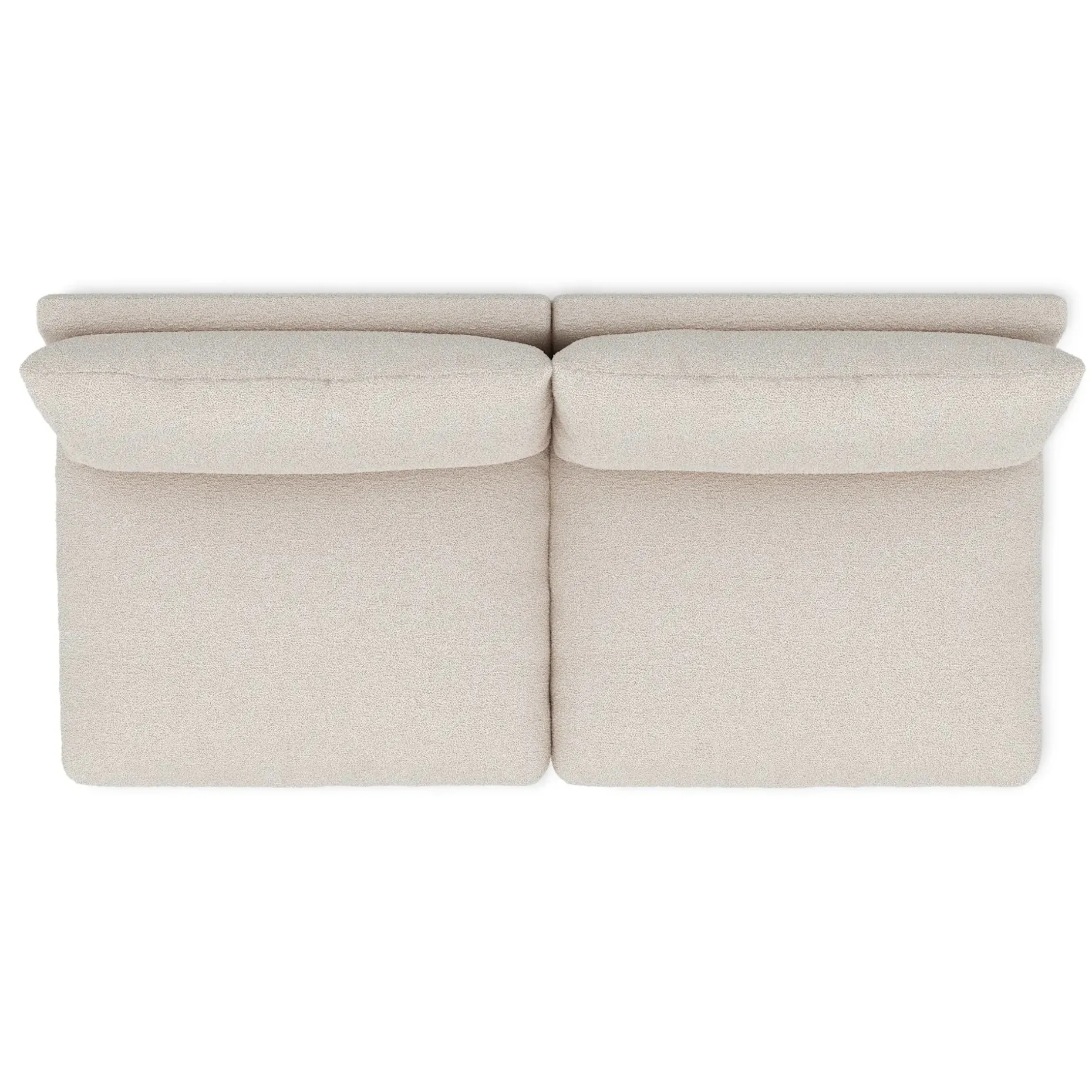 Leigh 79" Armless Modular Sofa - Ivory Wool Bouclé