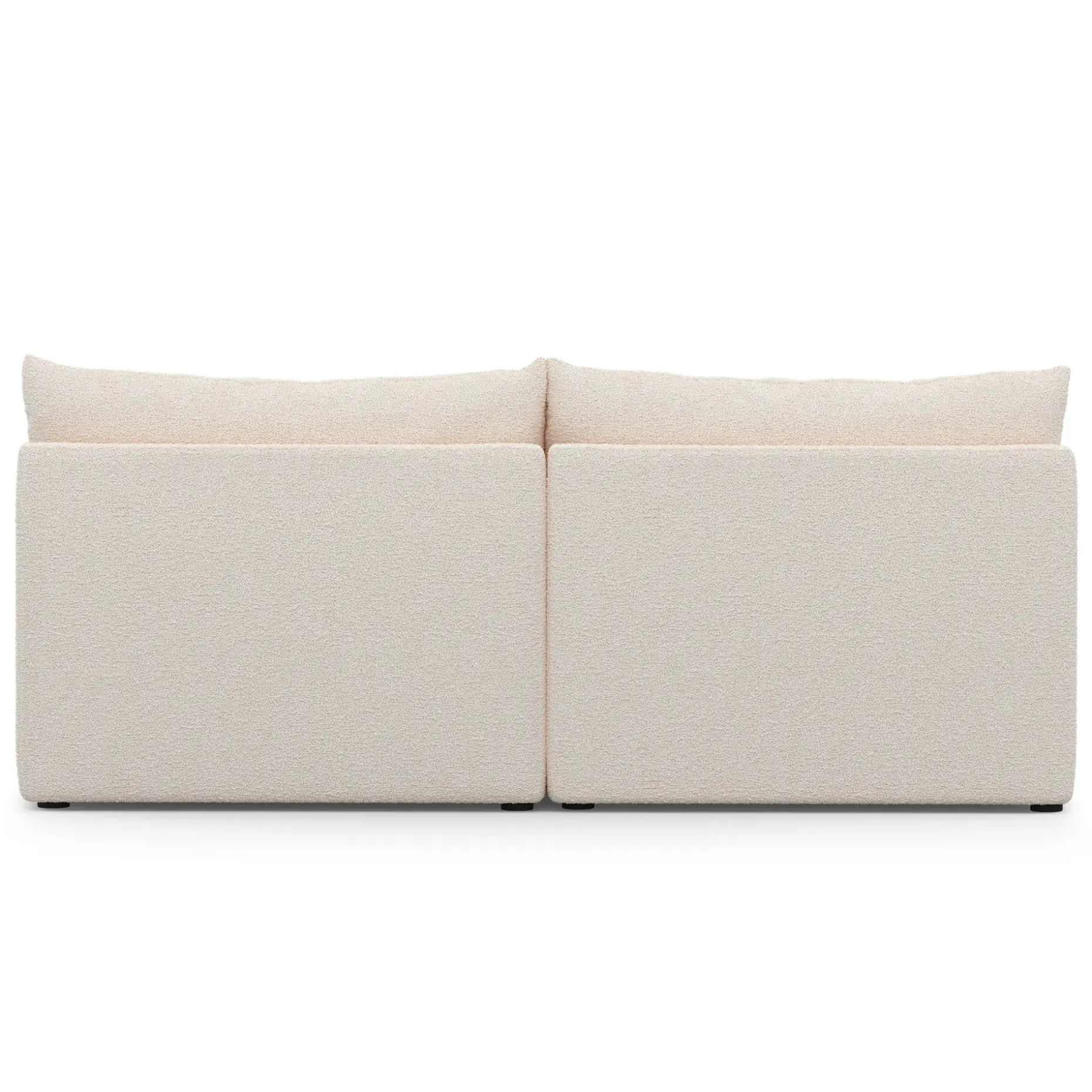 Leigh 79" Armless Modular Sofa - Ivory Wool Bouclé