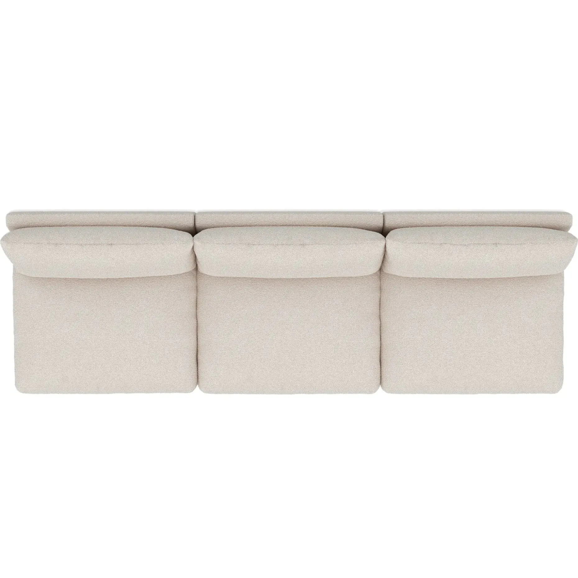Leigh 118" Armless Modular Sofa - Ivory Wool Bouclé