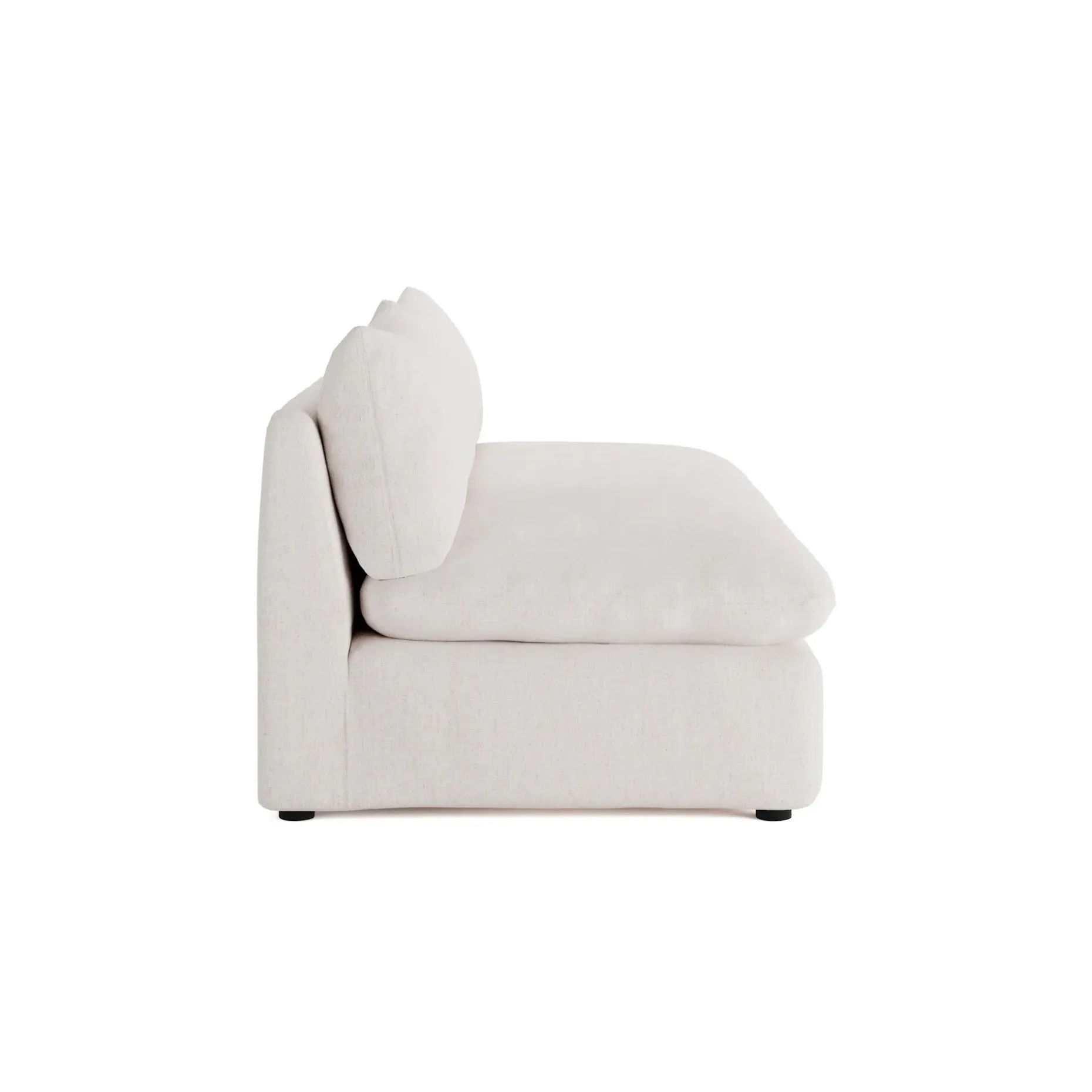 Leigh 79" Armless Modular Sofa - Napa White