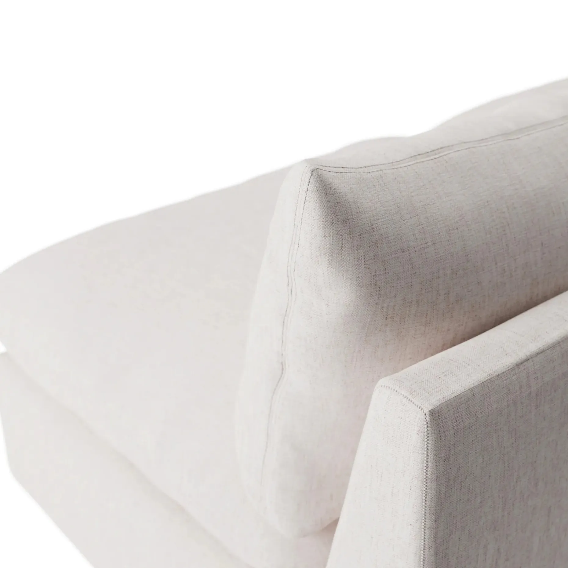 Leigh 79" Armless Modular Sofa - Napa White