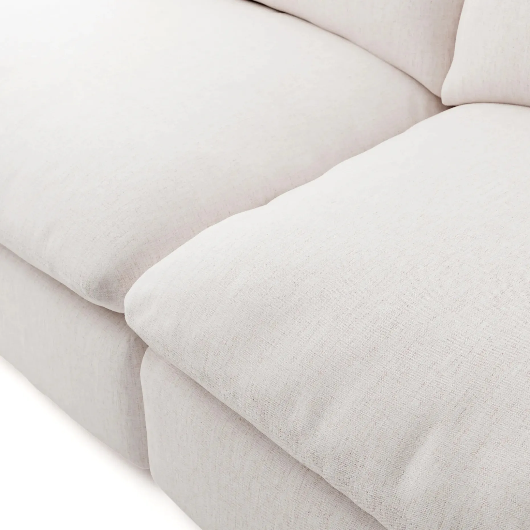 Leigh 79" Armless Modular Sofa - Napa White