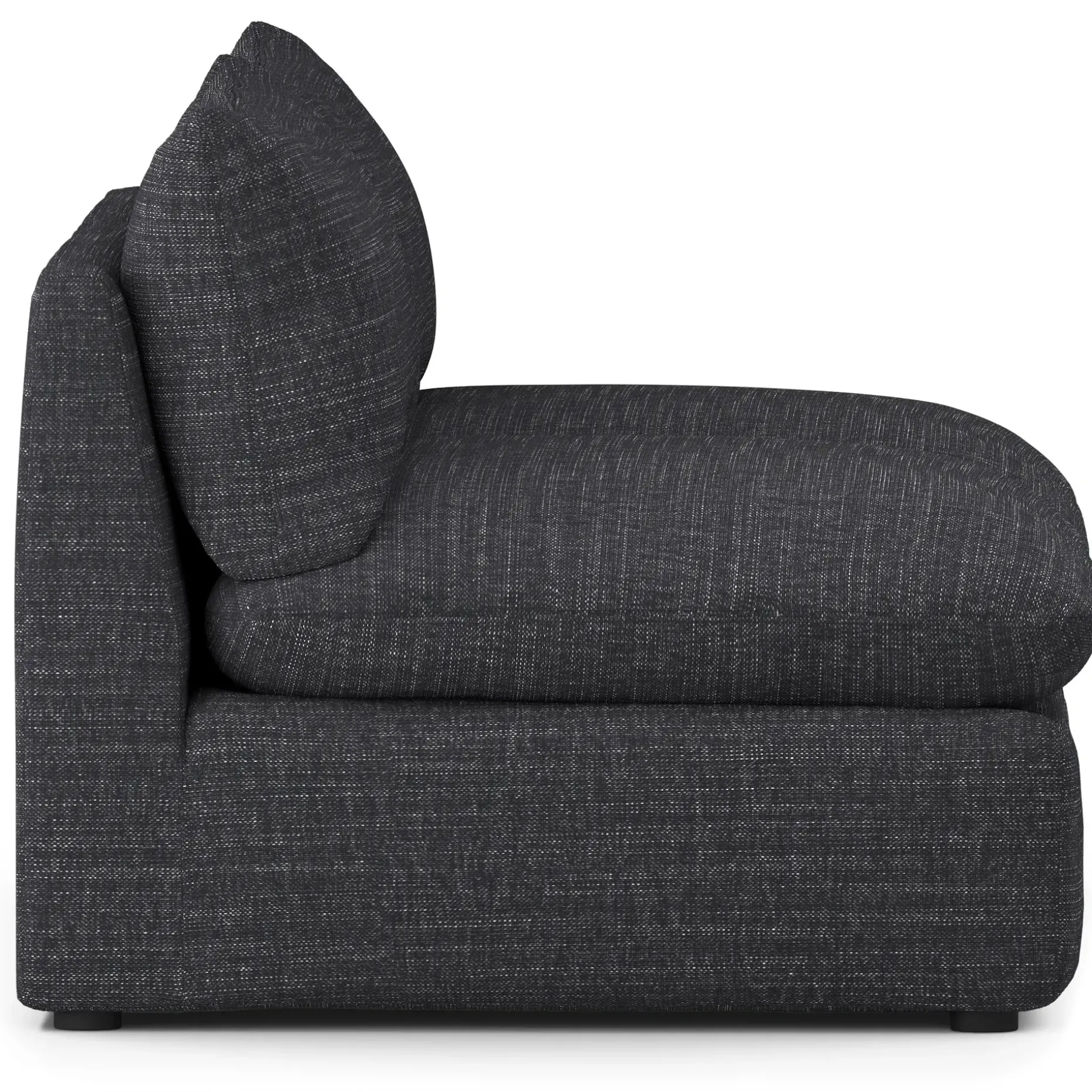 Leigh 79" Armless Modular Sofa - Napa Charcoal