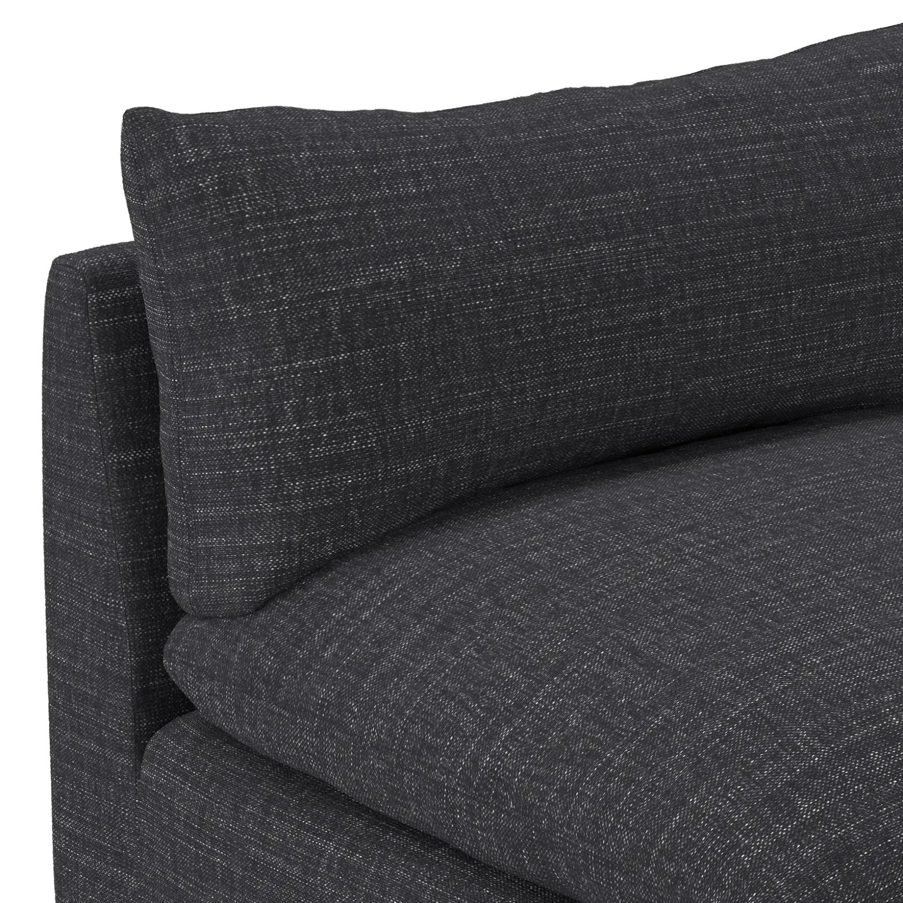 Leigh 79" Armless Modular Sofa - Napa Charcoal