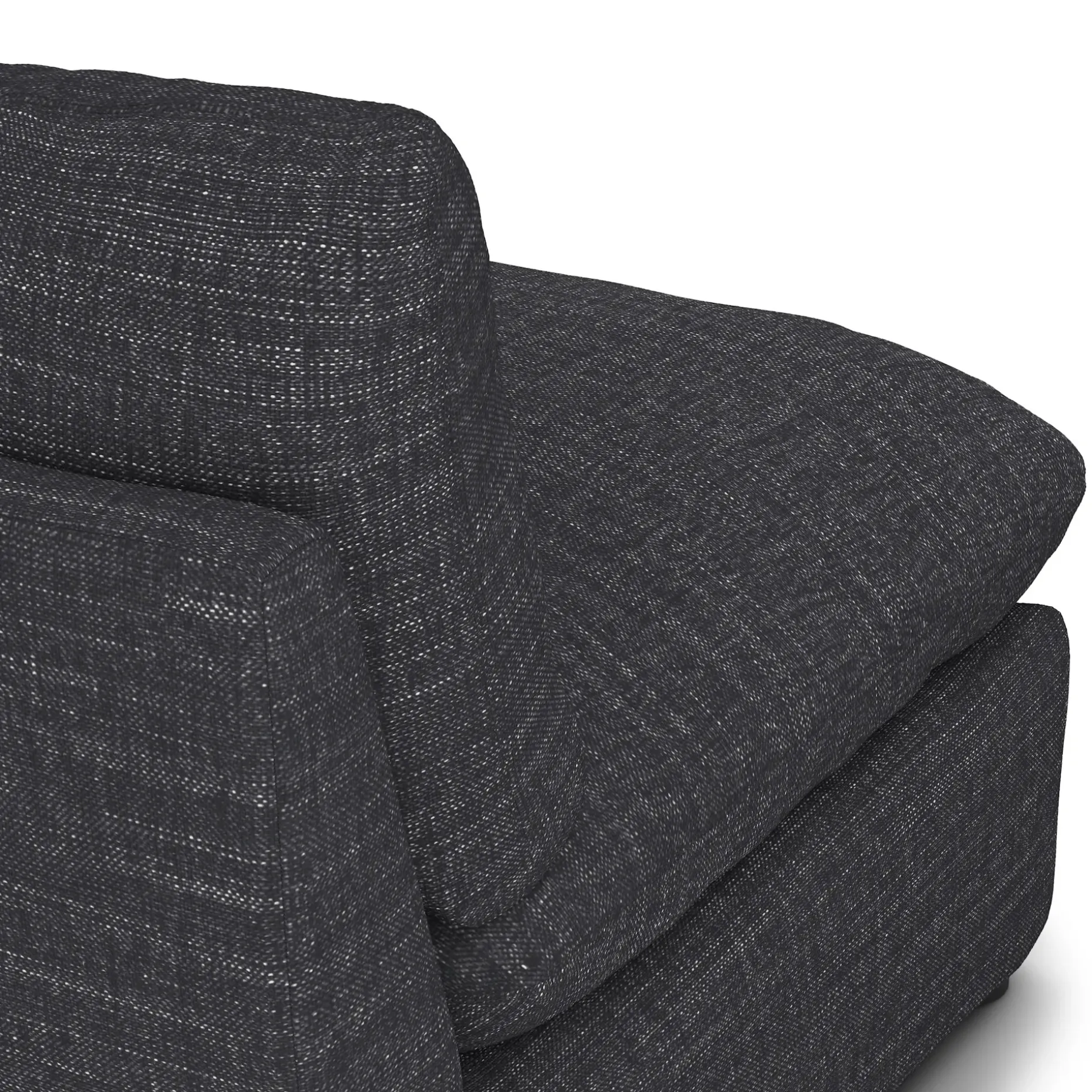 Leigh 79" Armless Modular Sofa - Napa Charcoal