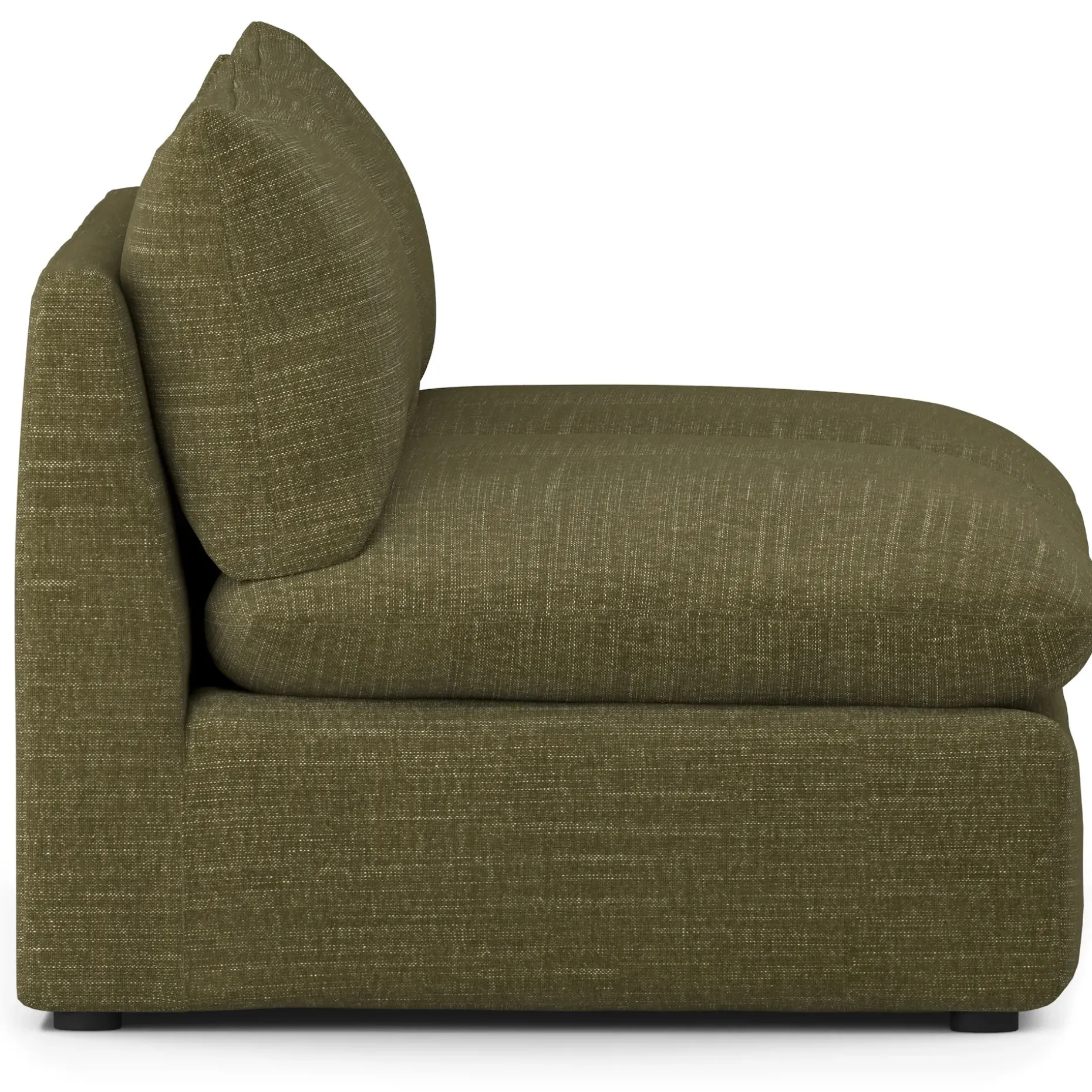 Leigh 79" Armless Modular Sofa - Napa Moss