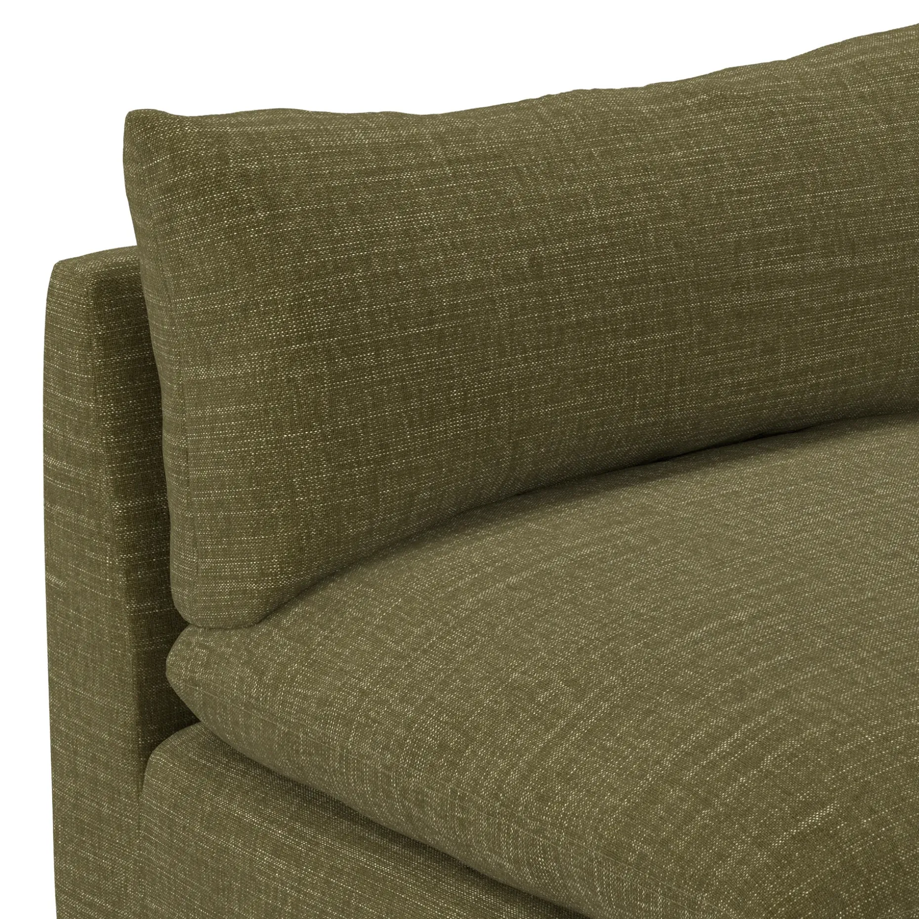Leigh 79" Armless Modular Sofa - Napa Moss