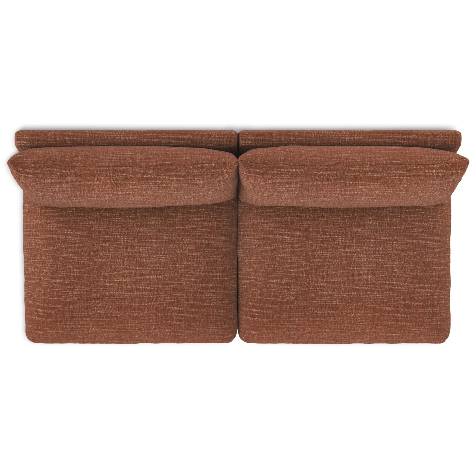 Leigh 79" Armless Modular Sofa - Napa Rust