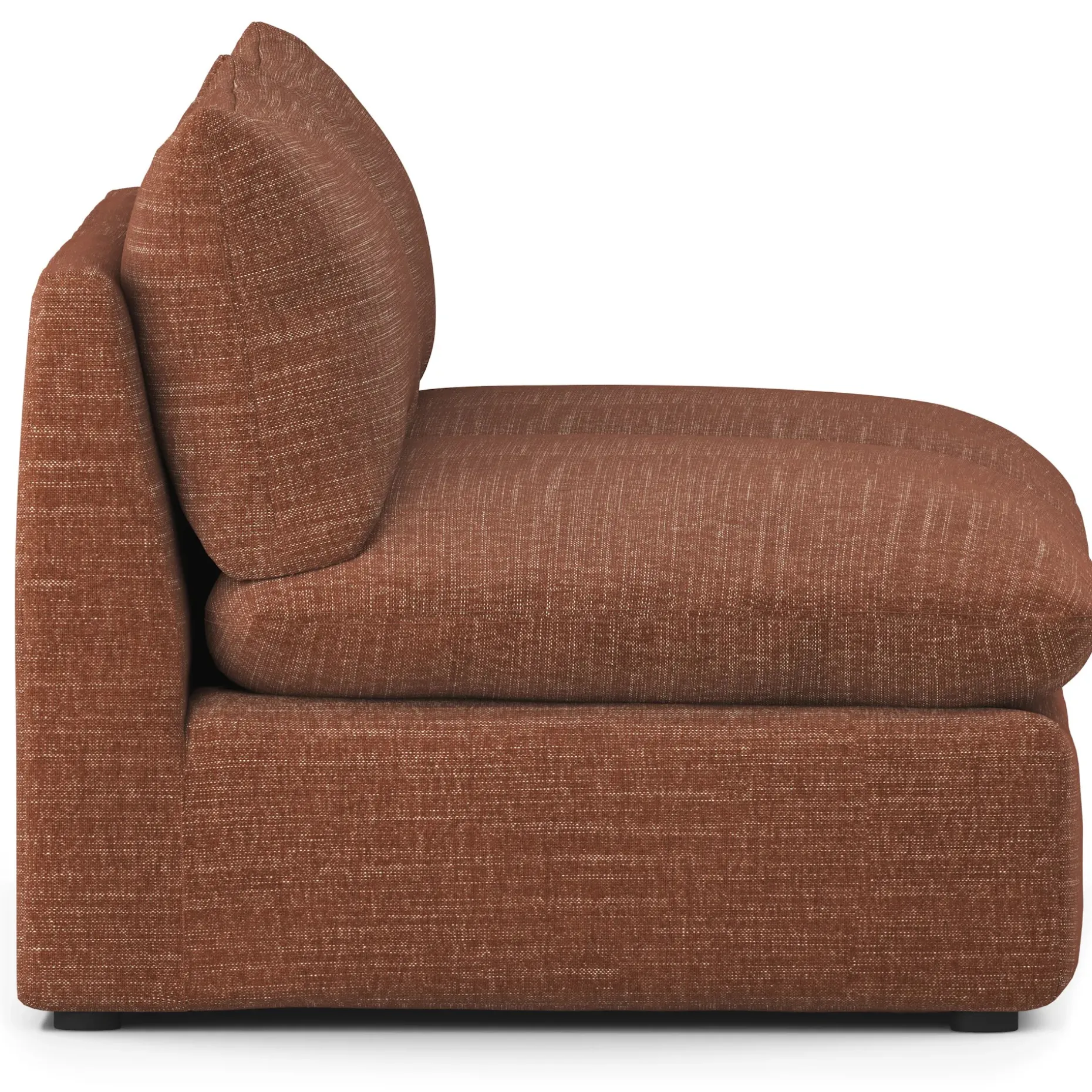 Leigh 79" Armless Modular Sofa - Napa Rust