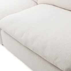 Leigh 118" Armless Modular Sofa - Napa White