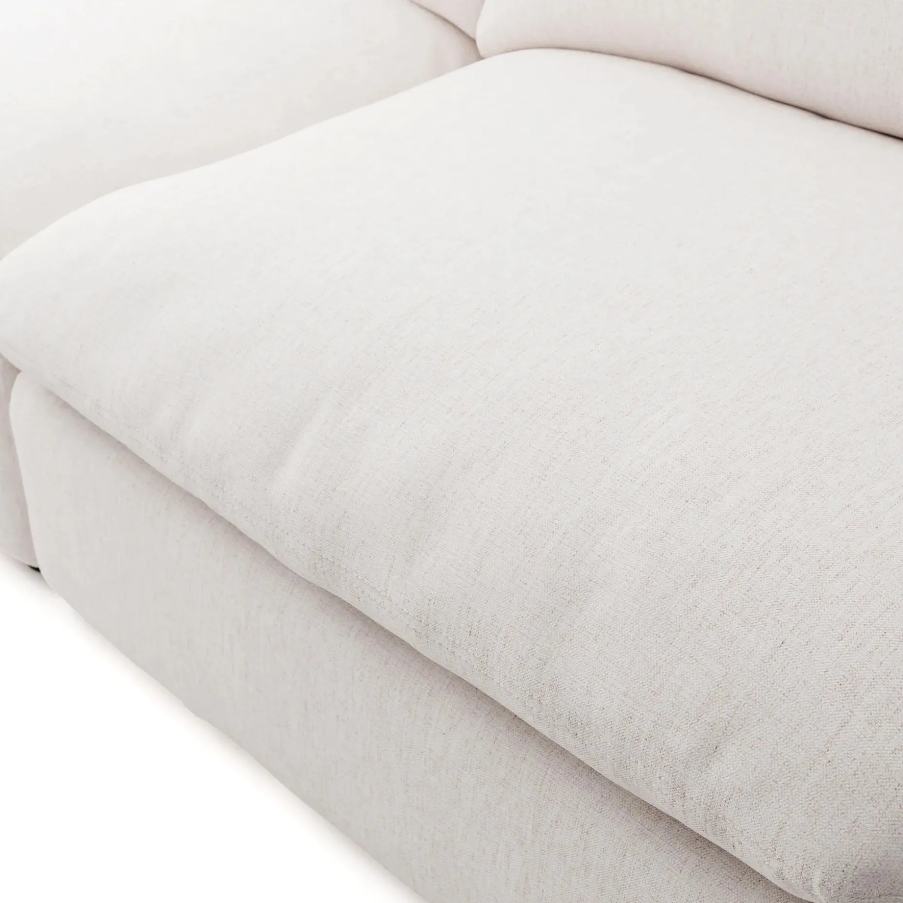 Leigh 118" Armless Modular Sofa - Napa White