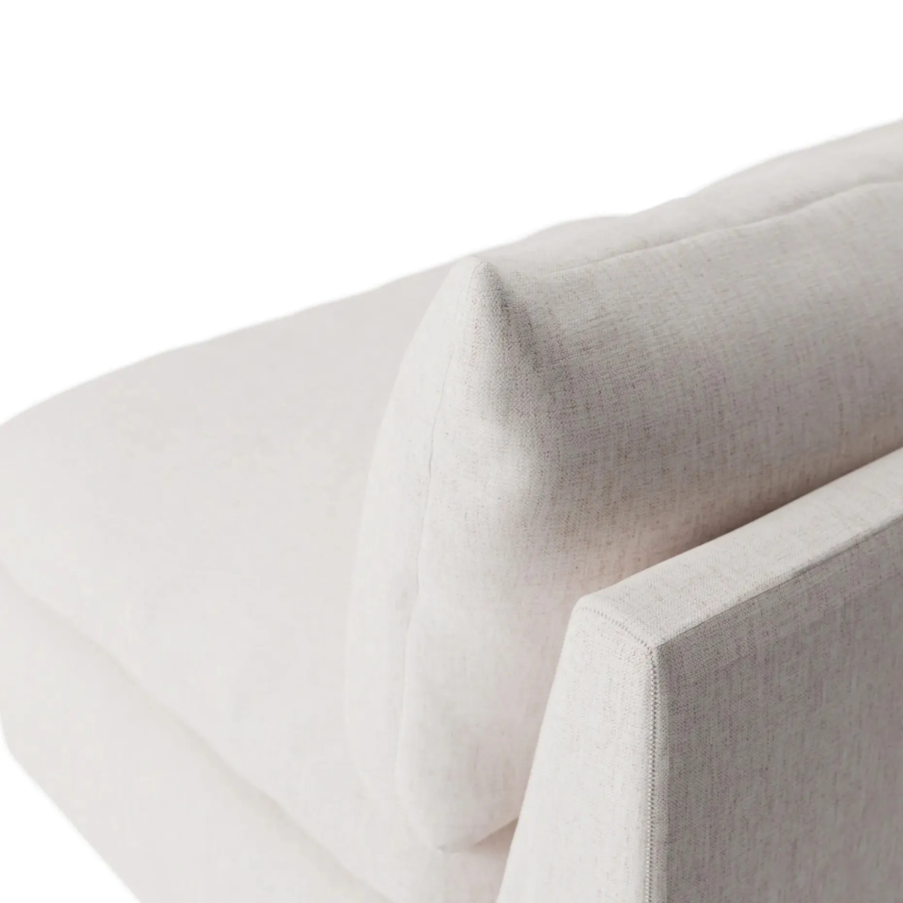 Leigh 118" Armless Modular Sofa - Napa White
