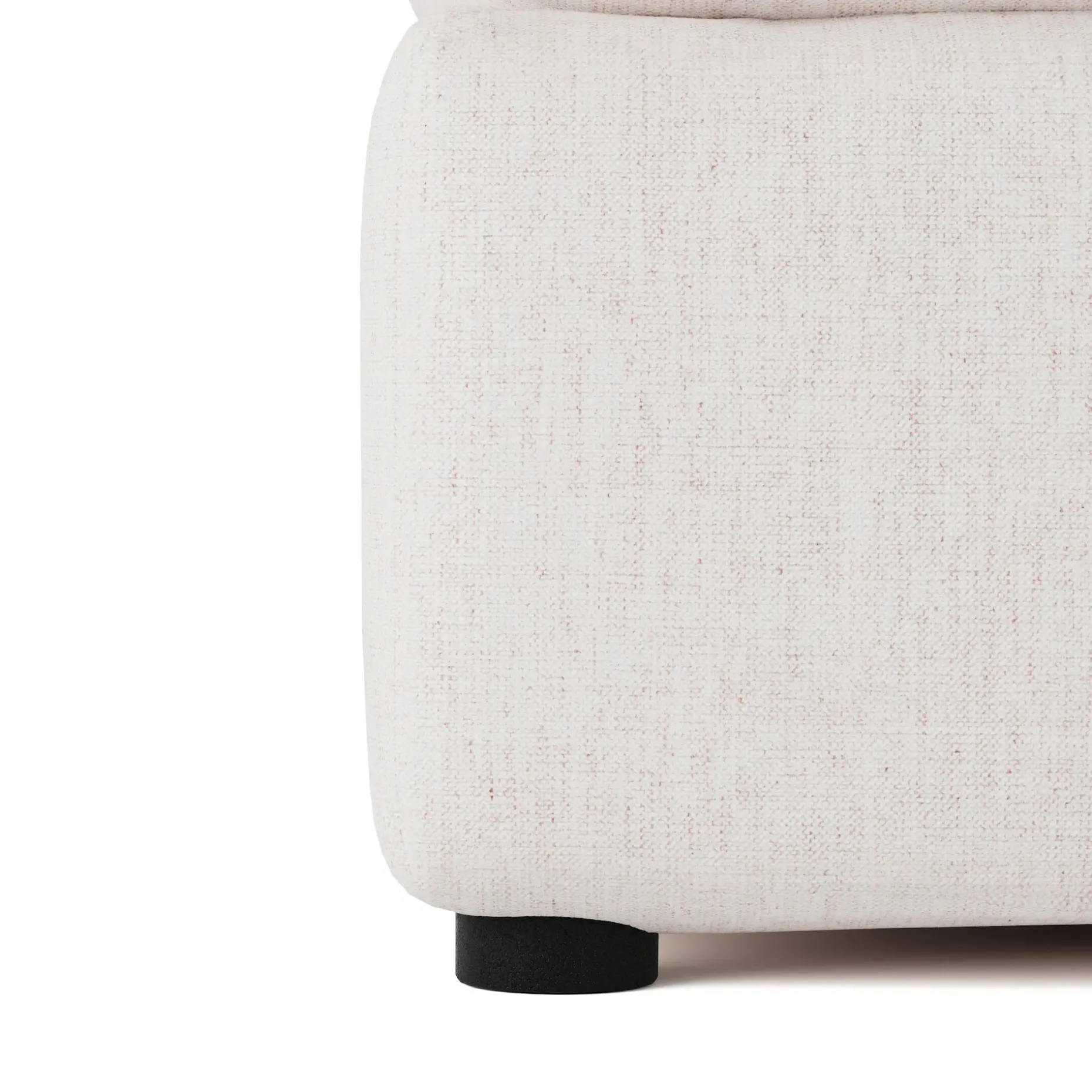 Leigh 118" Armless Modular Sofa - Napa White