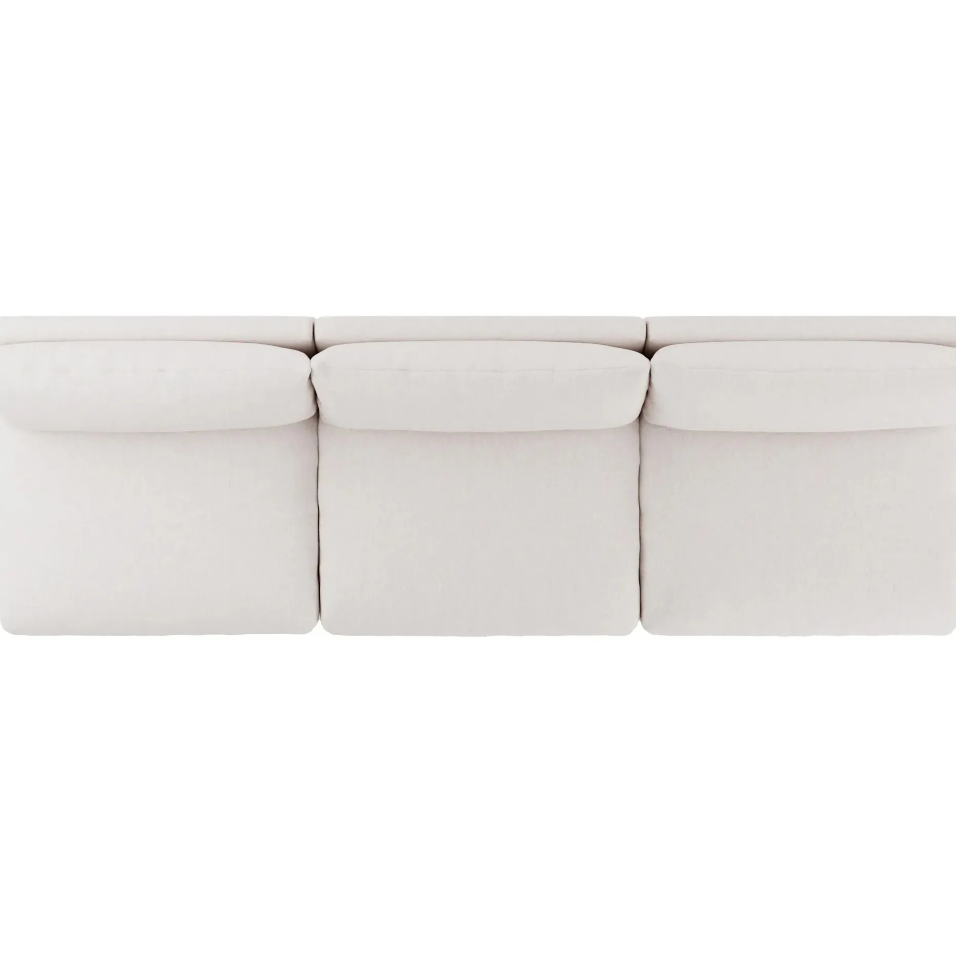 Leigh 118" Armless Modular Sofa - Napa White