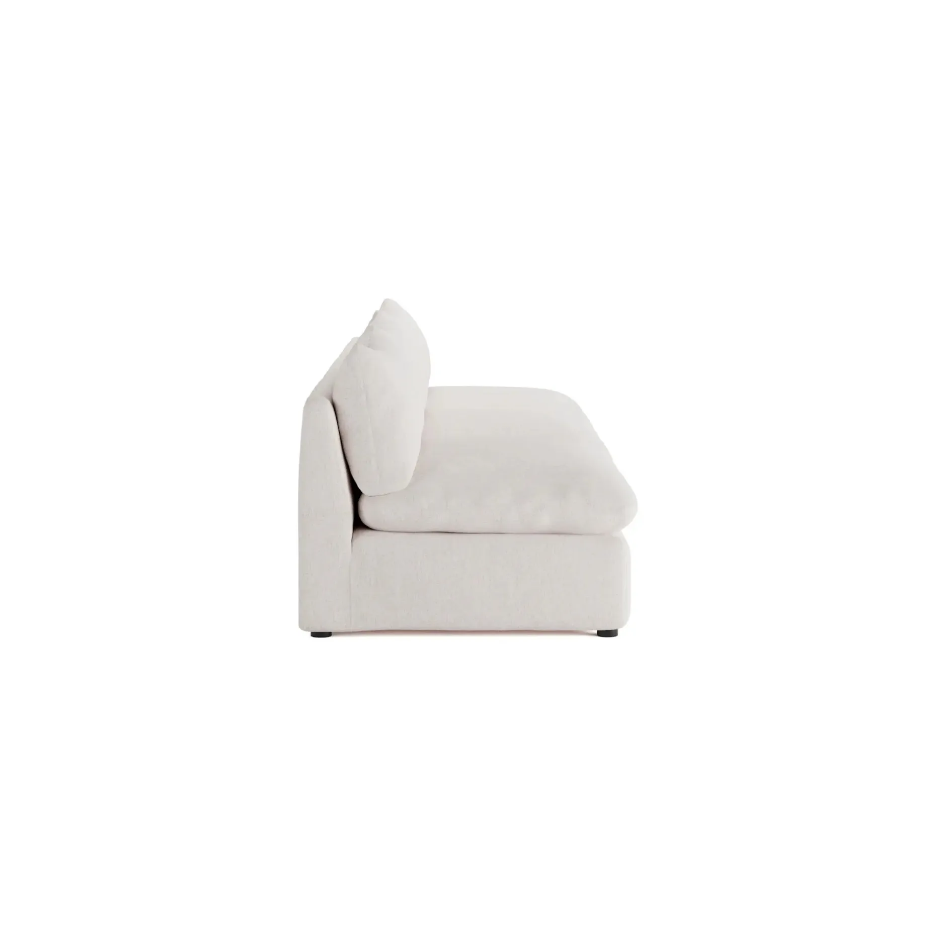Leigh 118" Armless Modular Sofa - Napa White