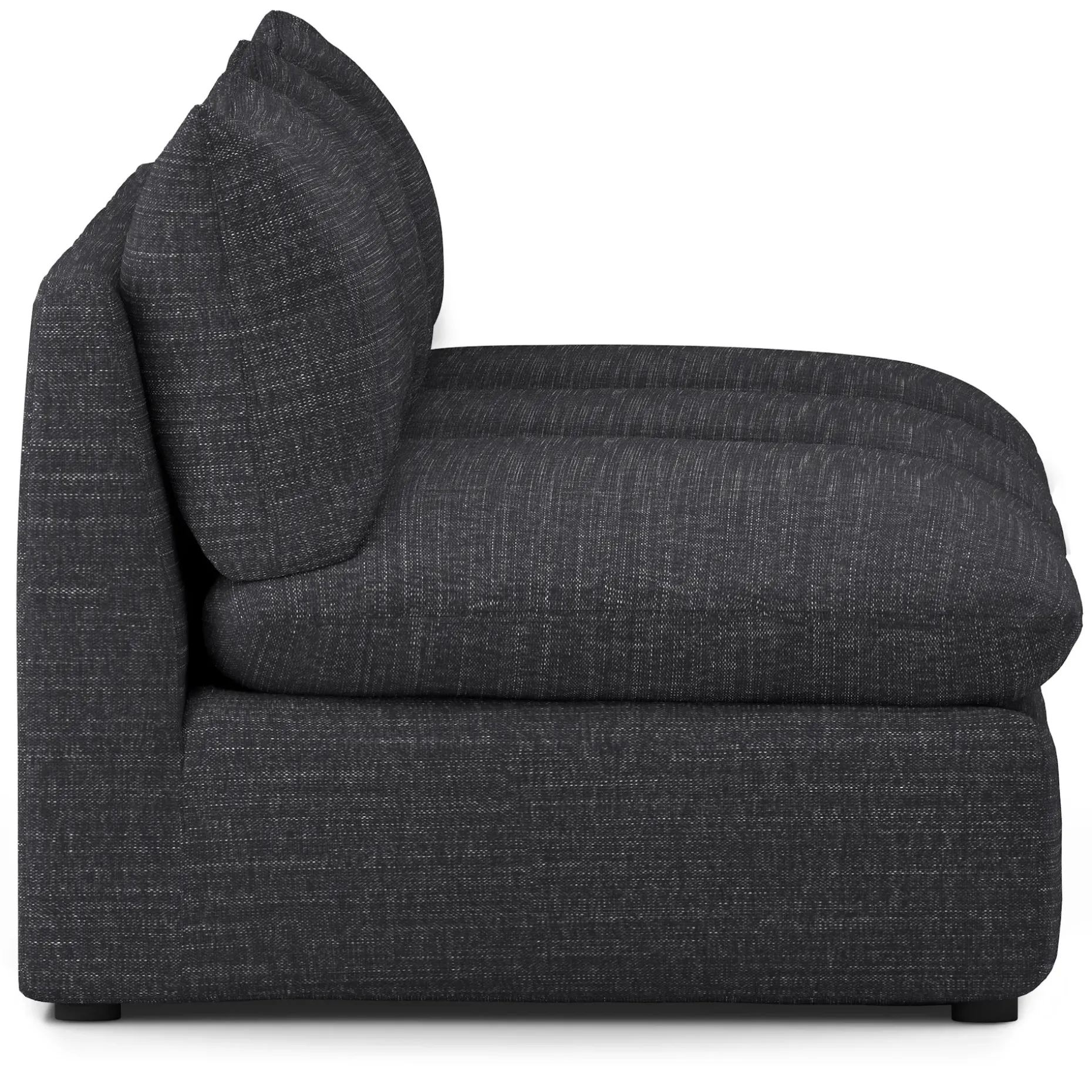 Leigh 118" Armless Modular Sofa - Napa Charcoal