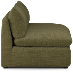 Leigh 118" Armless Modular Sofa - Napa Moss