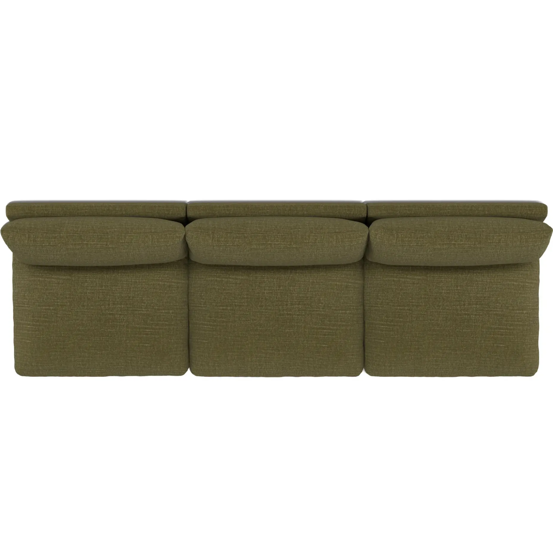 Leigh 118" Armless Modular Sofa - Napa Moss