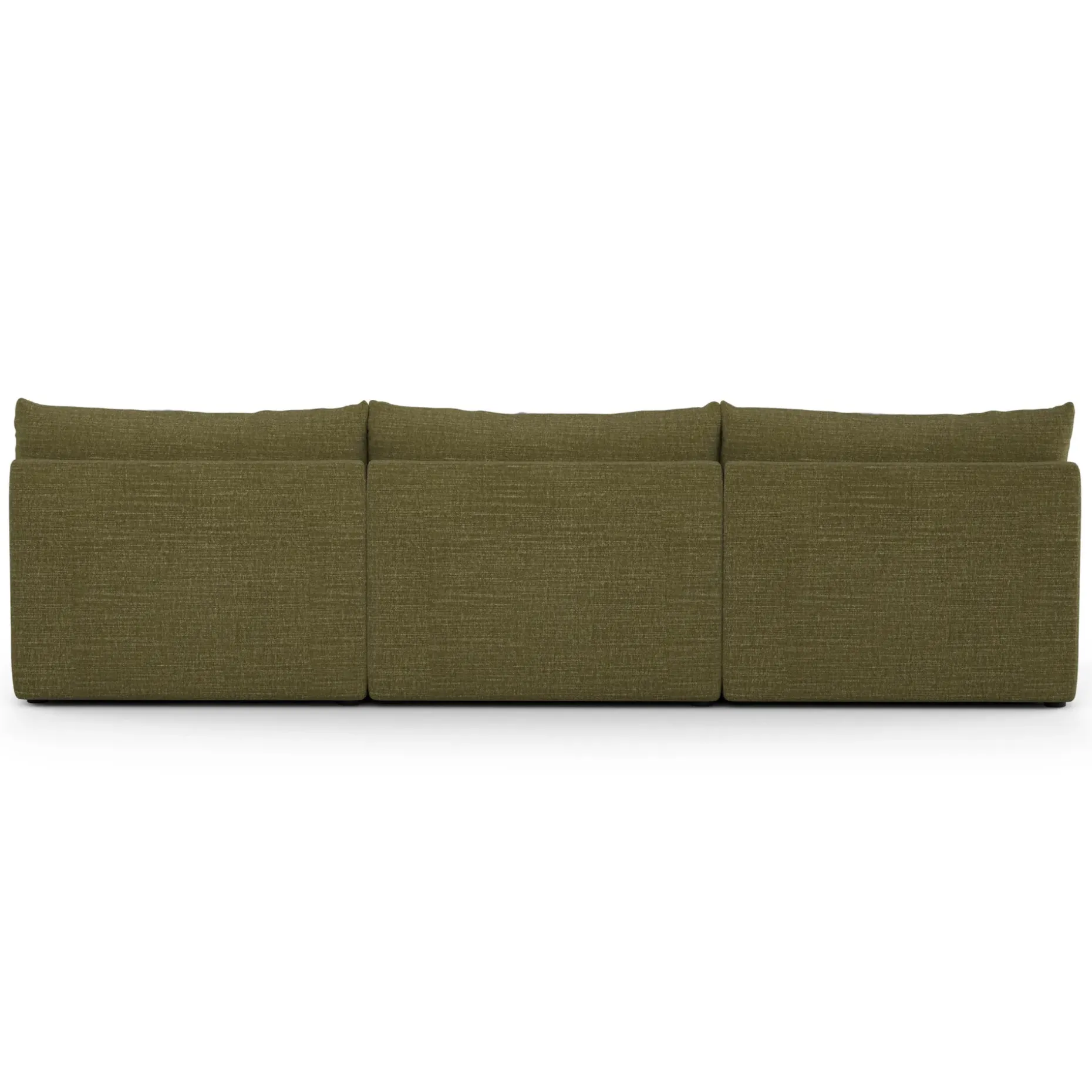 Leigh 118" Armless Modular Sofa - Napa Moss