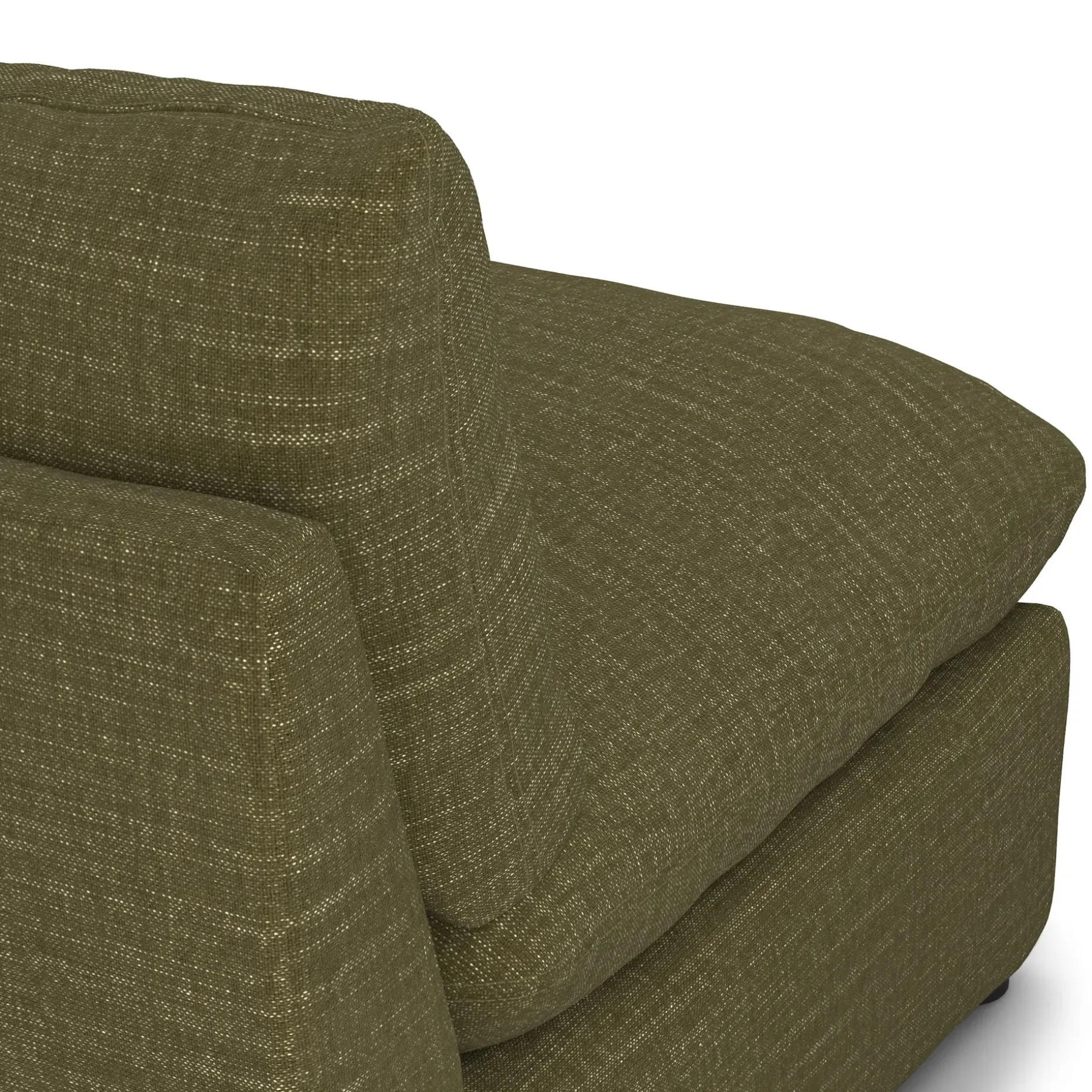 Leigh 118" Armless Modular Sofa - Napa Moss