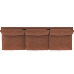 Leigh 118" Armless Modular Sofa - Napa Rust