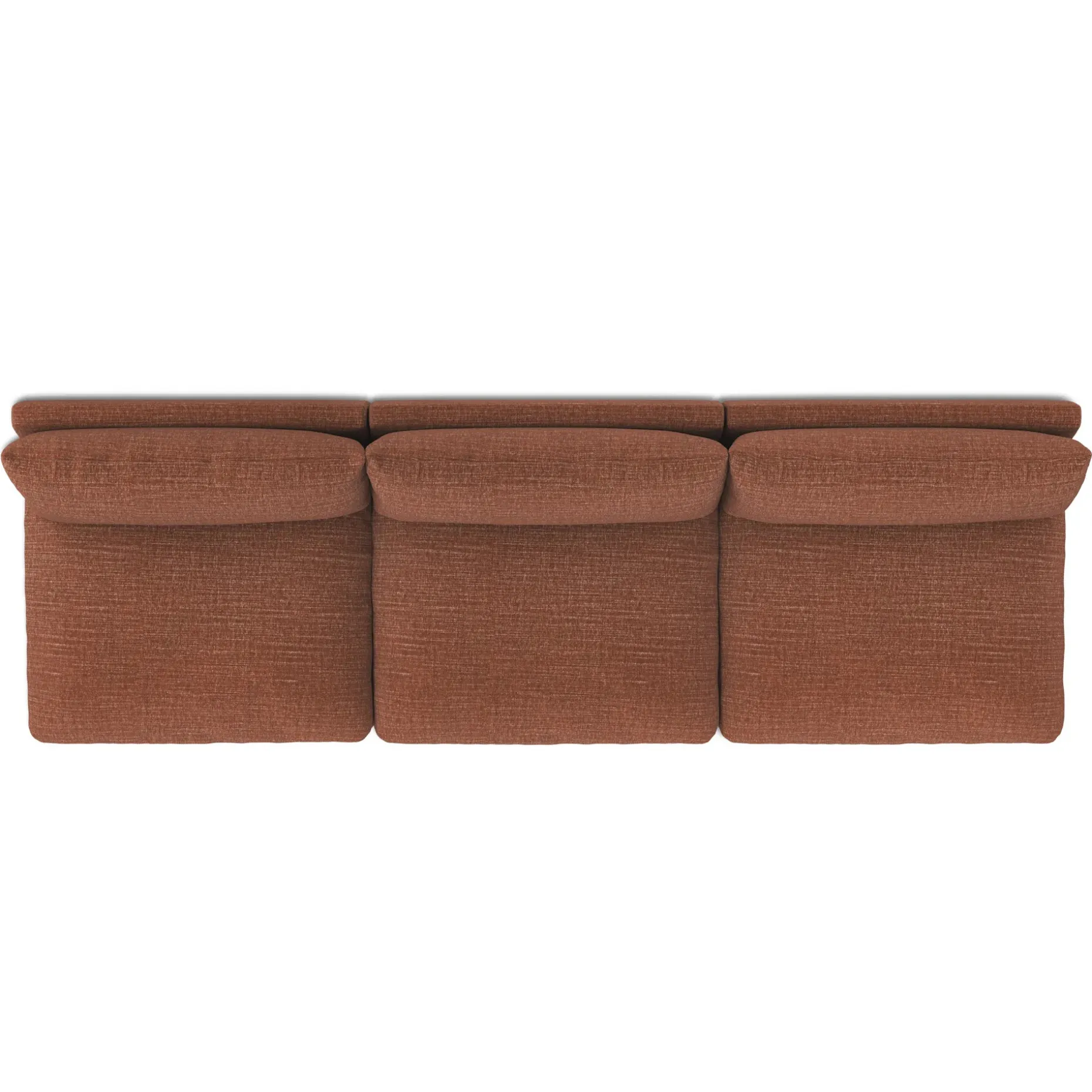 Leigh 118" Armless Modular Sofa - Napa Rust