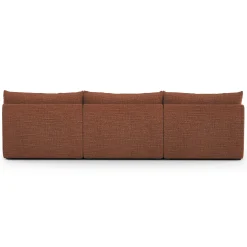 Leigh 118" Armless Modular Sofa - Napa Rust
