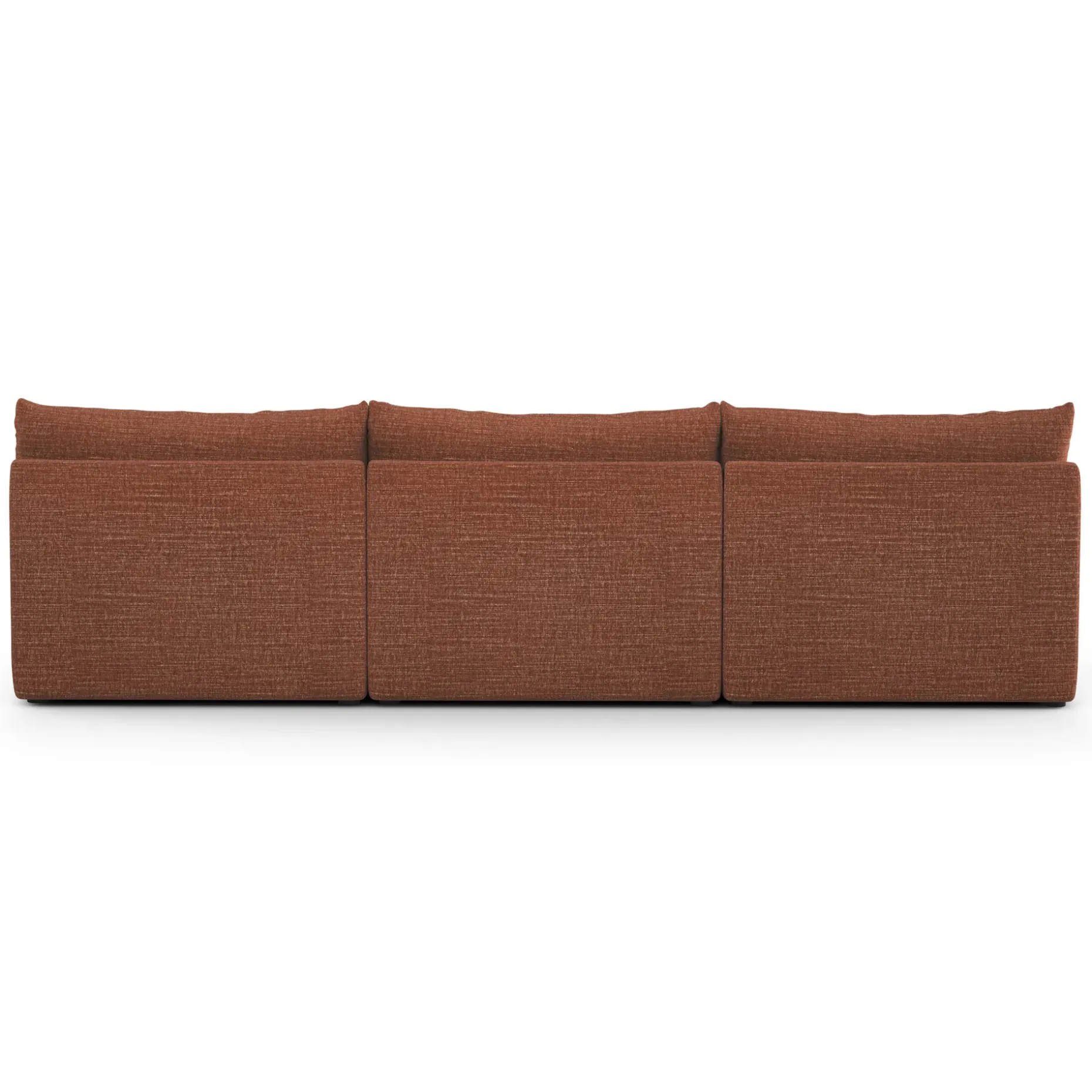 Leigh 118" Armless Modular Sofa - Napa Rust