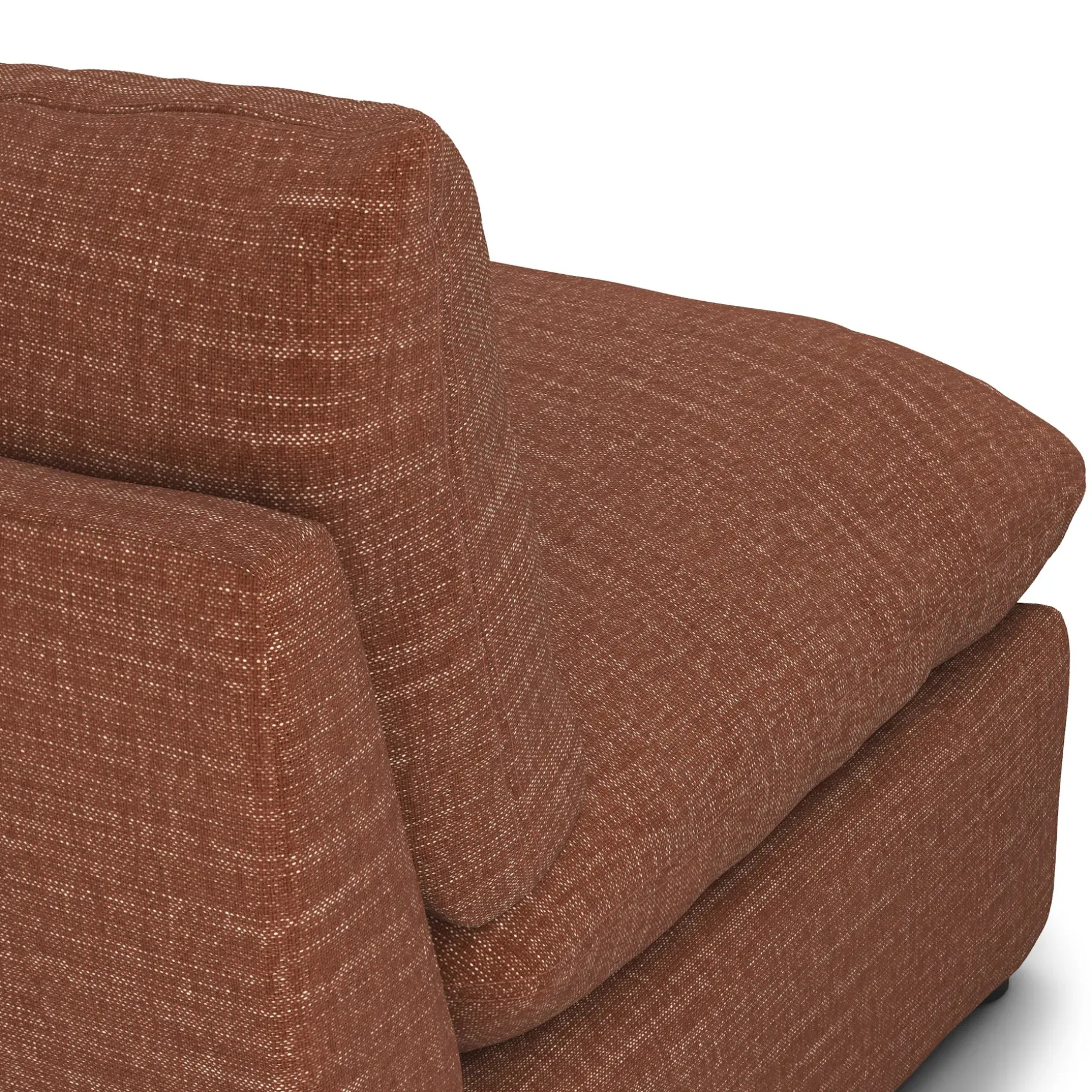 Leigh 118" Armless Modular Sofa - Napa Rust