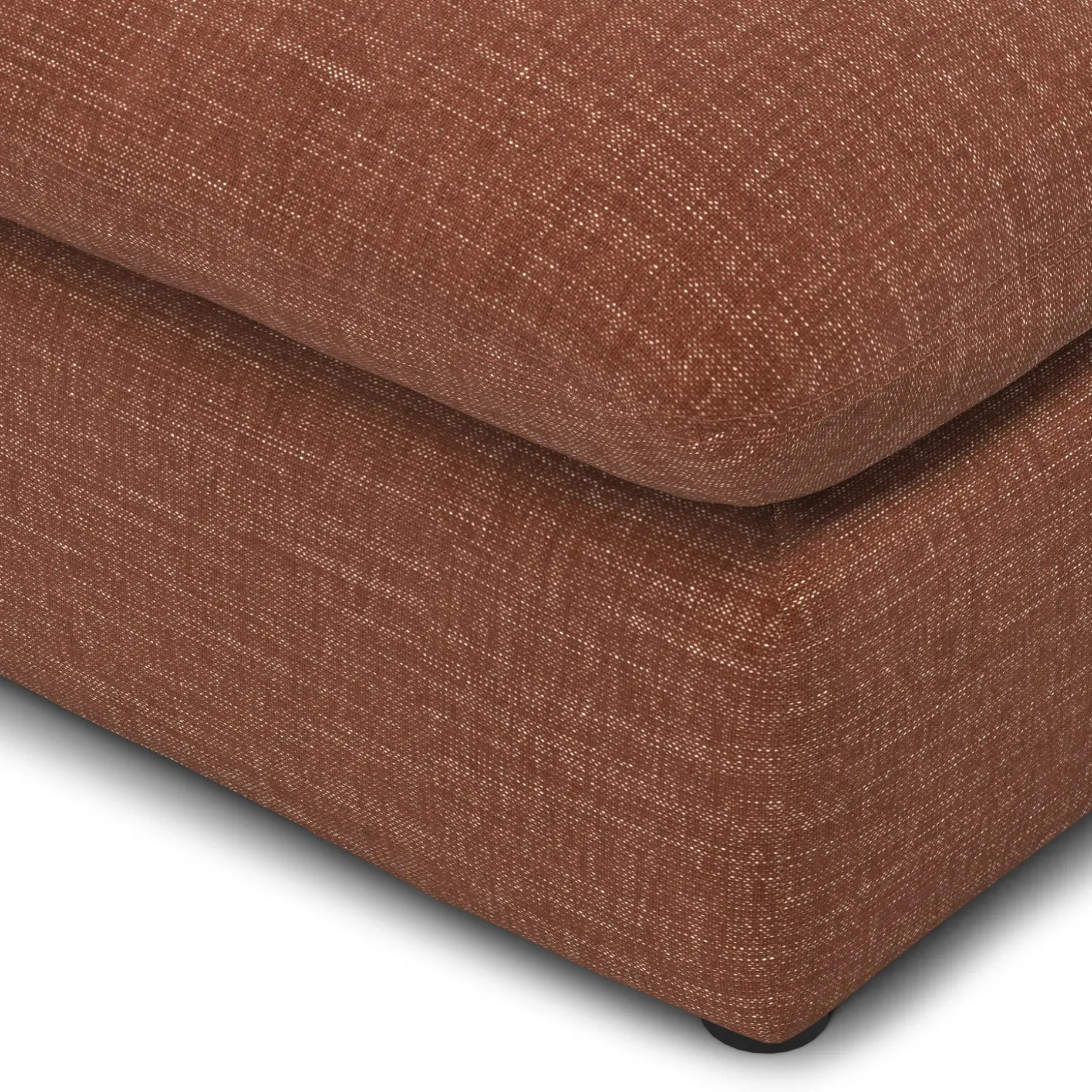 Leigh 118" Armless Modular Sofa - Napa Rust