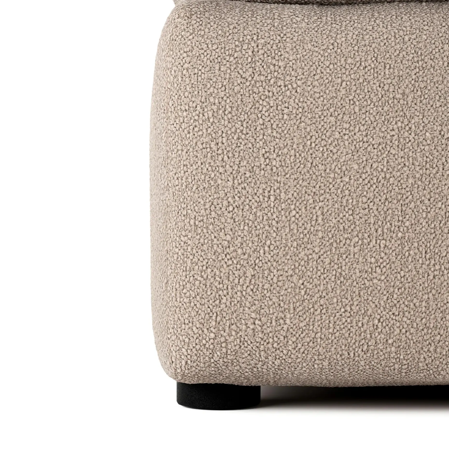 Leigh 79" Armless Modular Sofa - Sandstone Wool Bouclé