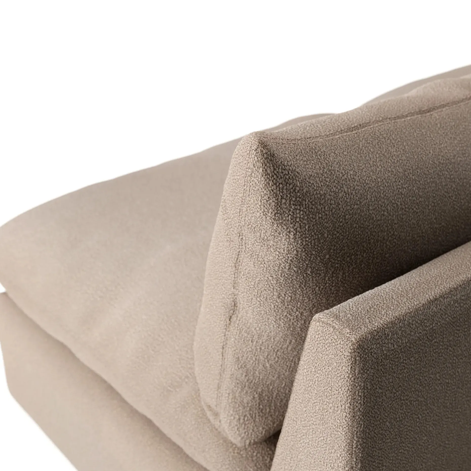 Leigh 79" Armless Modular Sofa - Sandstone Wool Bouclé