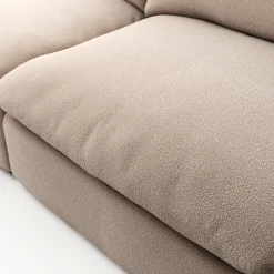 Leigh 118" Armless Modular Sofa - Sandstone Wool Bouclé