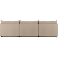 Leigh 118" Armless Modular Sofa - Sandstone Wool Bouclé