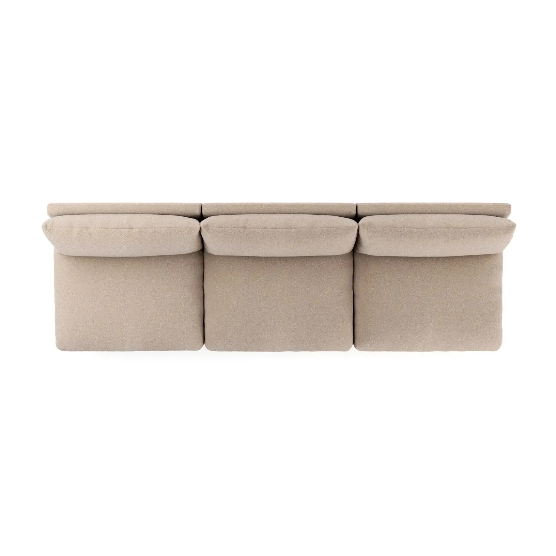 Leigh 118" Armless Modular Sofa - Sandstone Wool Bouclé