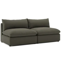 Leigh 79" Armless Modular Sofa - Silver Moss