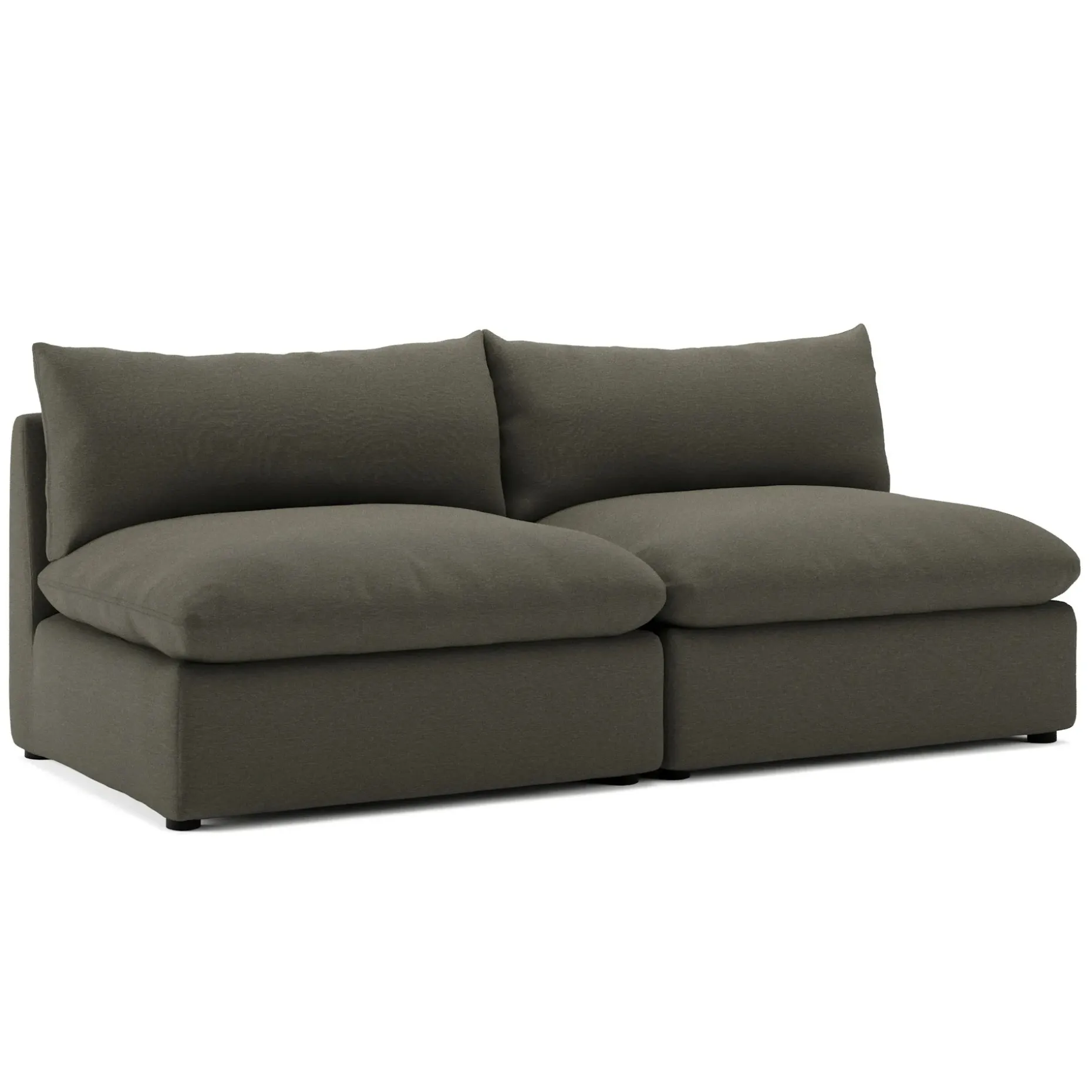 Leigh 79" Armless Modular Sofa - Silver Moss