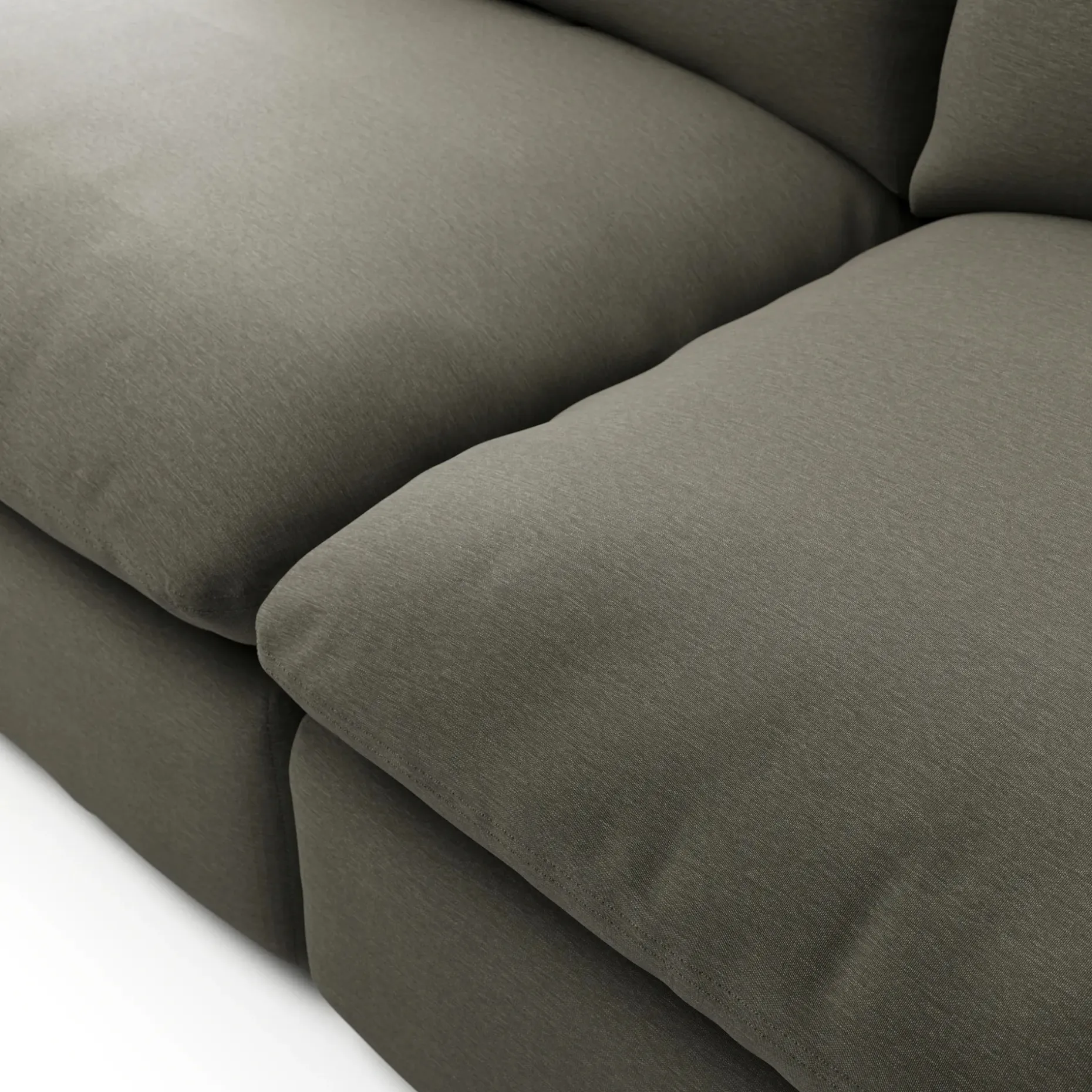Leigh 79" Armless Modular Sofa - Silver Moss