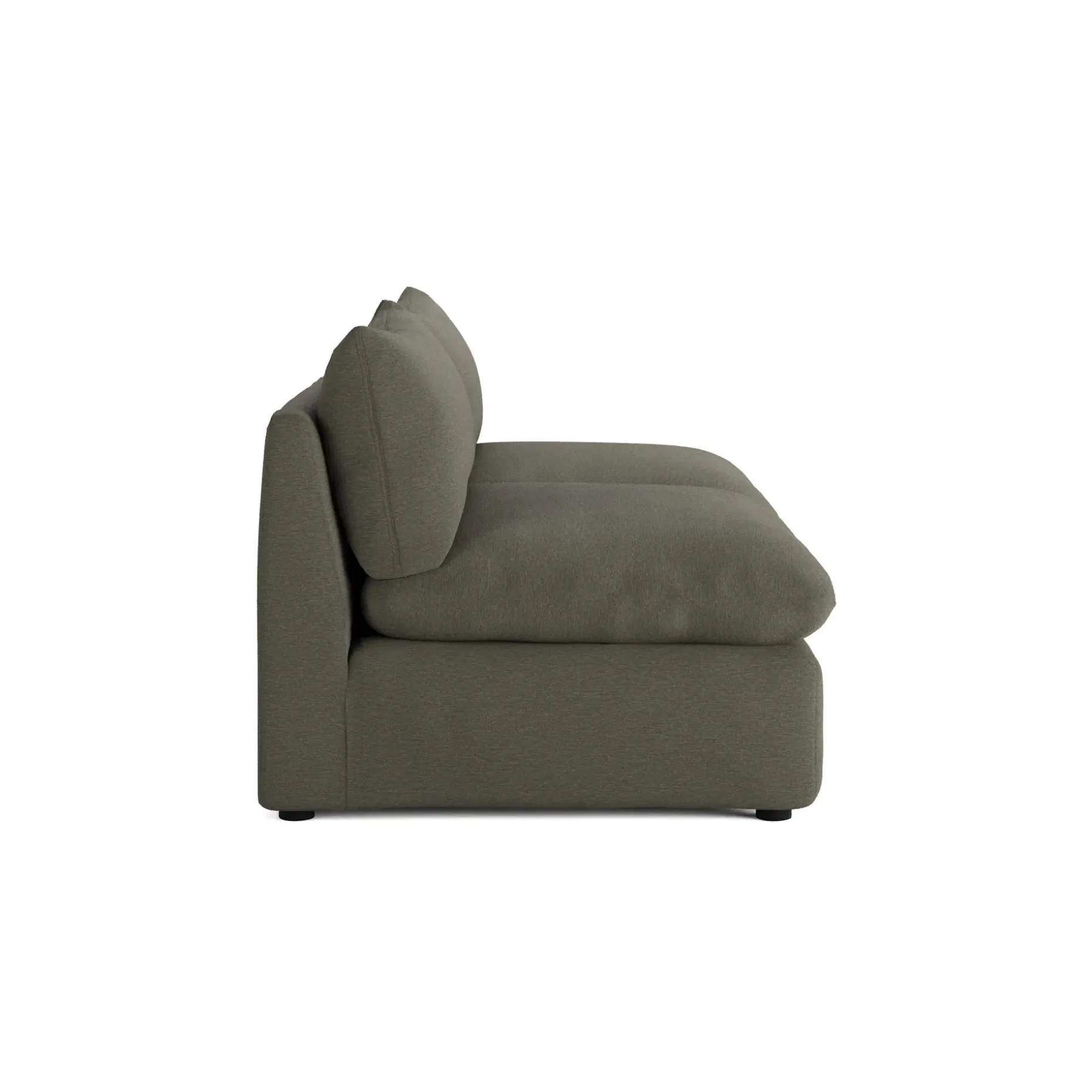 Leigh 79" Armless Modular Sofa - Silver Moss