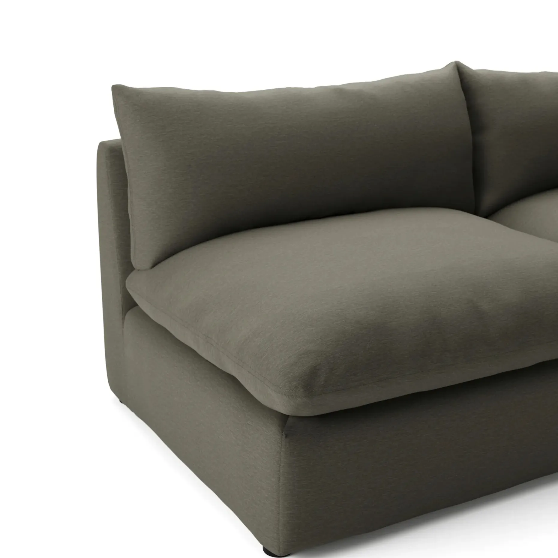 Leigh 79" Armless Modular Sofa - Silver Moss