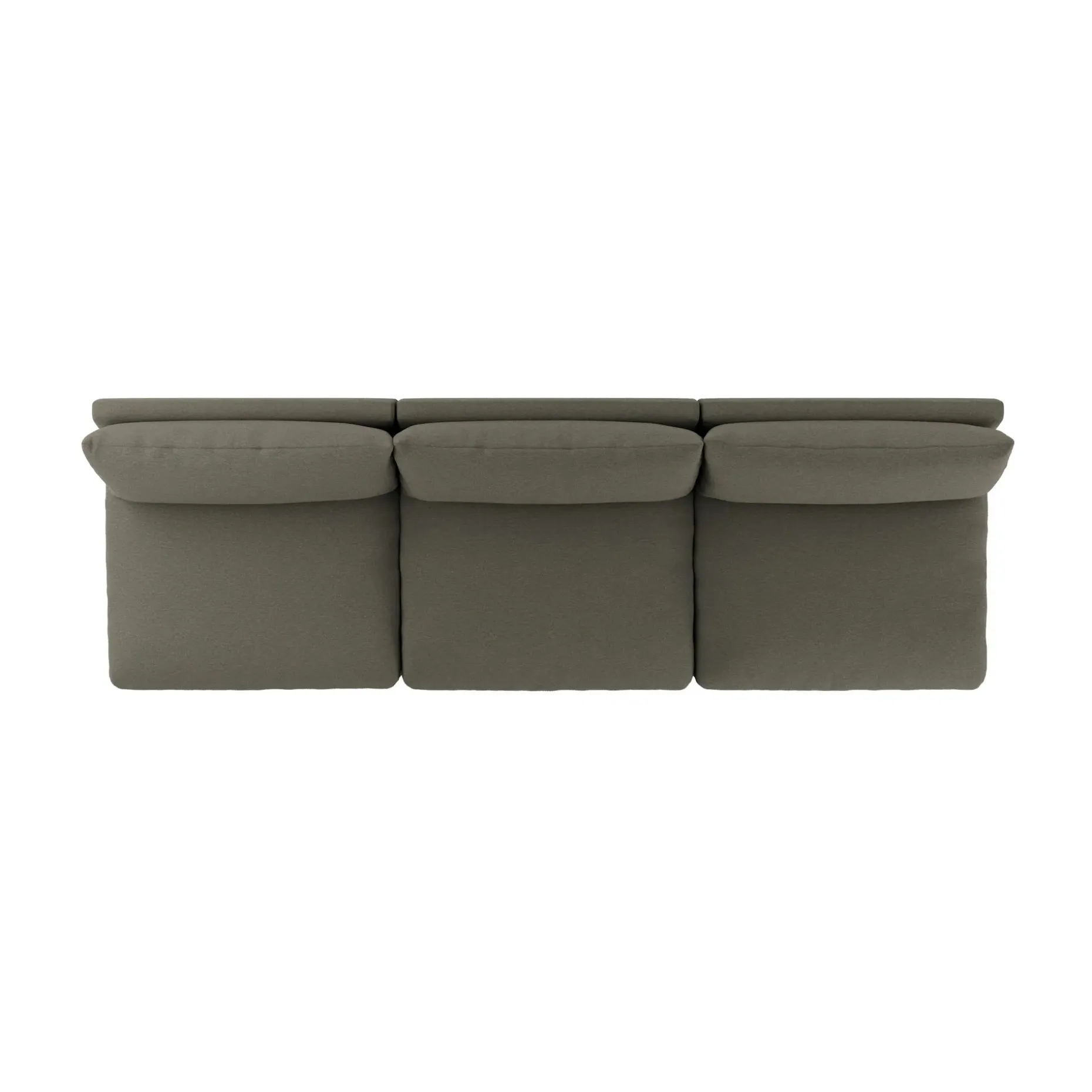 Leigh 118" Armless Modular Sofa - Silver Moss
